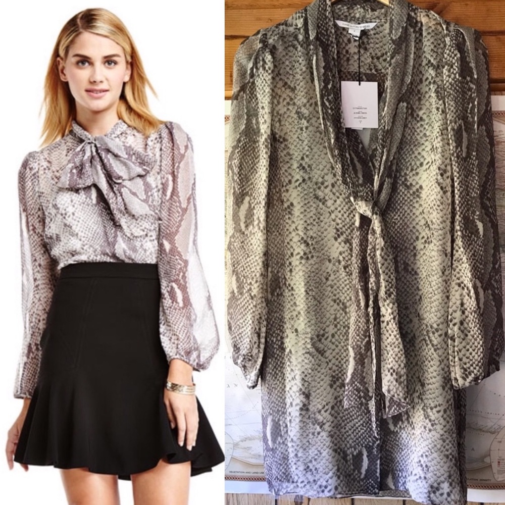 NWT Diane von Furstenberg 100% Silk Jezebel Dress